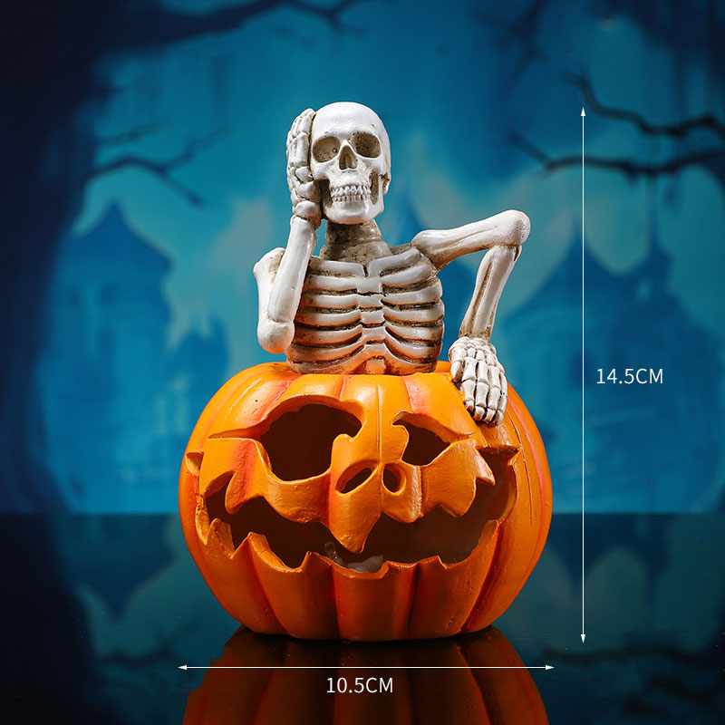 Halloween-Ornament,Ljusstakar I Harts🎃💀