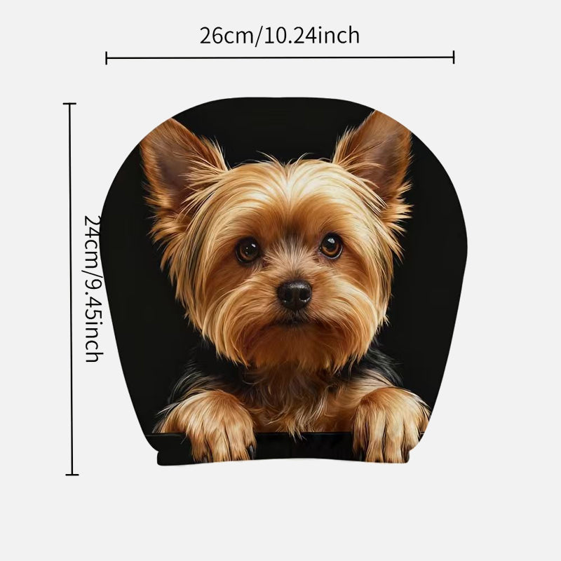 Funny Face Printed Headrest Cover – Car Interior Accessory
