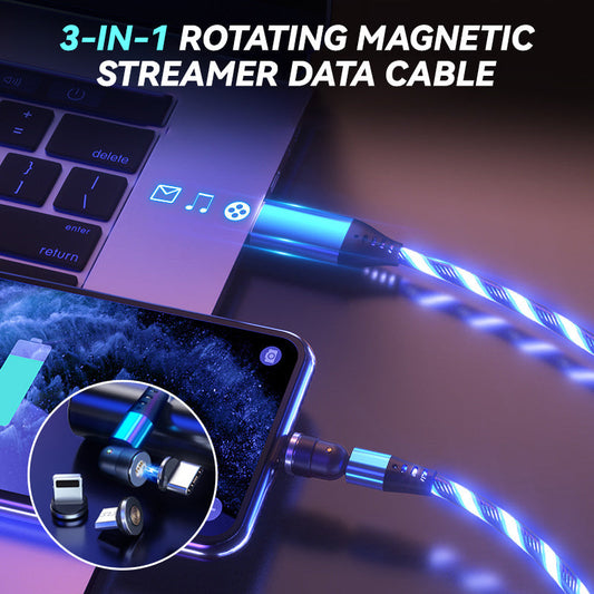 3-in-1 rotierendes magnetisches Streamer-Datenkabel