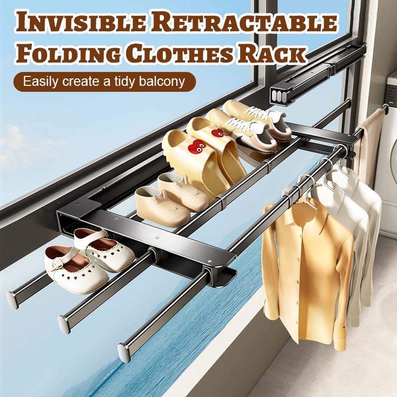 Vikbart justerbart torkställ för kläder 🌤