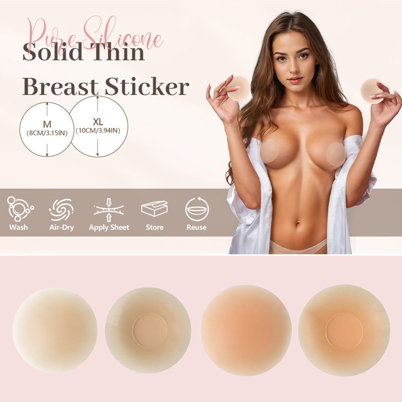 Ren silikon, tunn bröstklistermärke