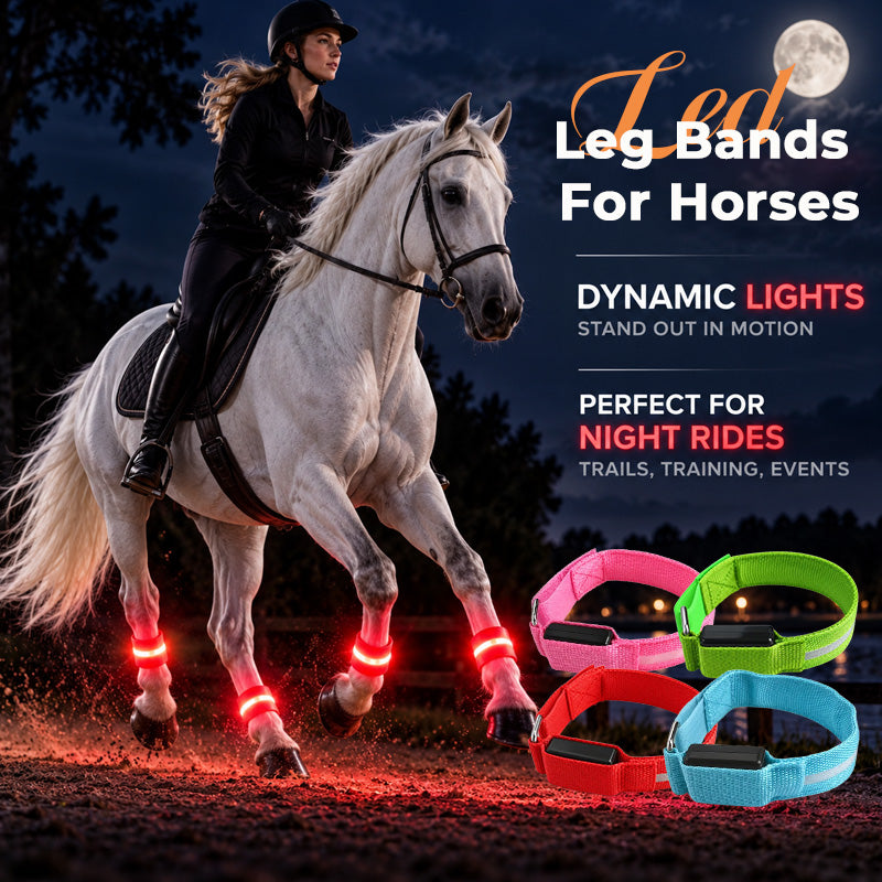 🐎✨ Light-Up Horse Riding Set – Be Seen After Dark on Evening Rides!