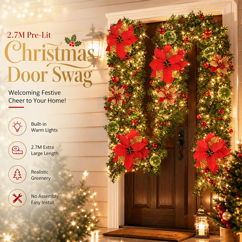 🎄 Christmas wreath made of pine needles for the door, the mantelpiece, and as a Christmas decoration for your home