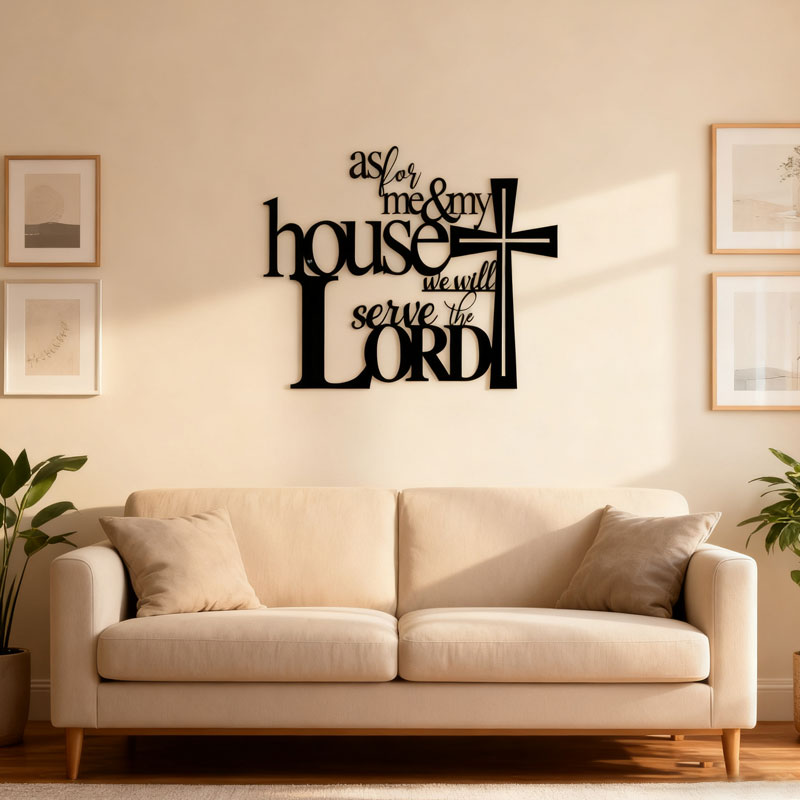 Hantverk i svart metall Väggdekoration