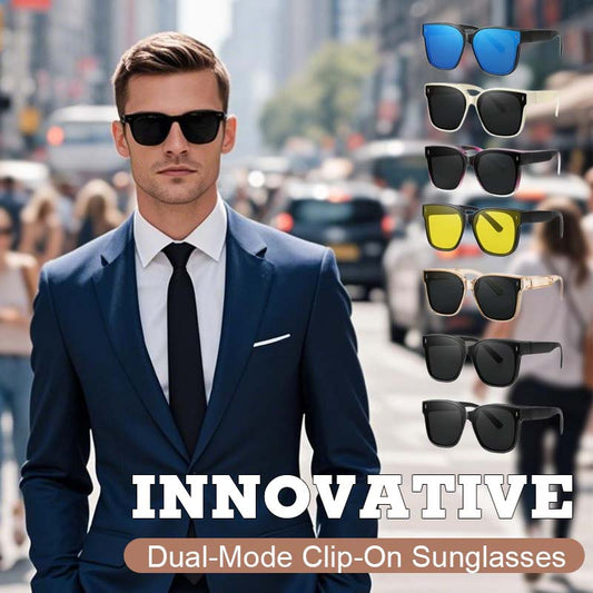💥 Innovativa dubbelmodiga clip-on-solglasögon för glasögonbärare💥