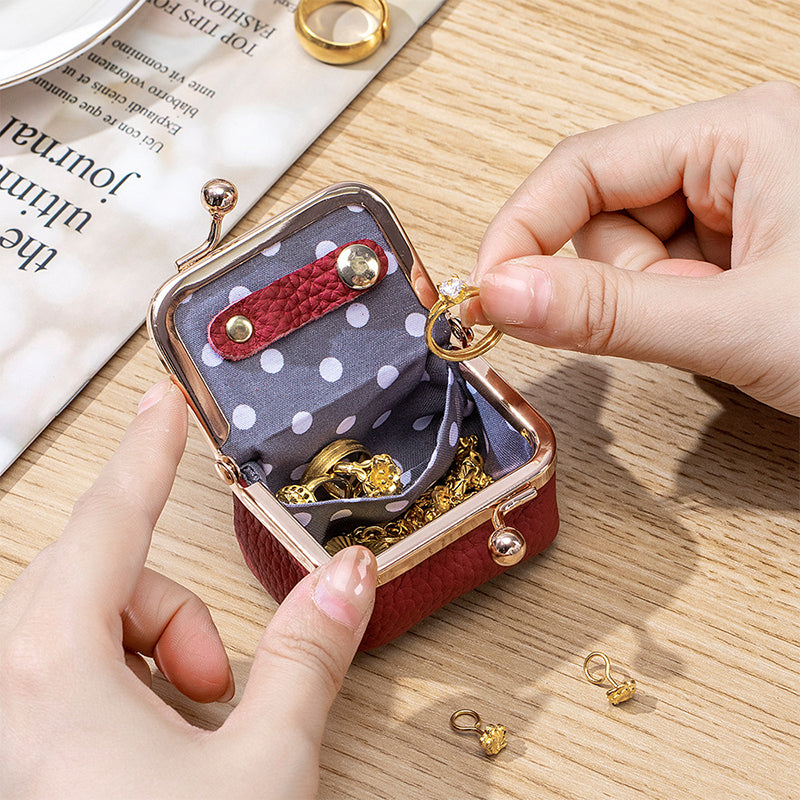 Mini-smyckeskrin i äkta läder