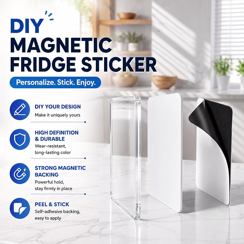 🧲 Bastelset zum Selbermachen: Magnetische Kühlschrankmagnete aus klarem Acryl