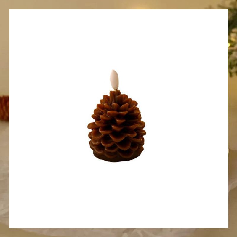 🔥 Flameless Pinecone Candles batteridrivna /🎅2025 Christmas Promos🔥Flameless Pinecone Candles batteridrivna med 6 timmars timer