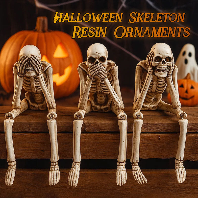 🎃 Skelettprydnad - Se ingen ondska, hör ingen ondska, tala ingen ondska