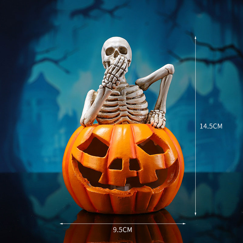 Halloween-Ornament,Ljusstakar I Harts🎃💀