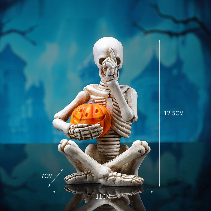 Halloween-Ornament,Ljusstakar I Harts🎃💀