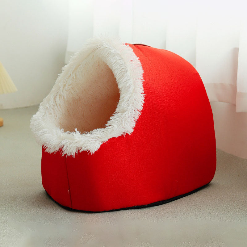 🐾Varm vintergrottsäng för husdjur