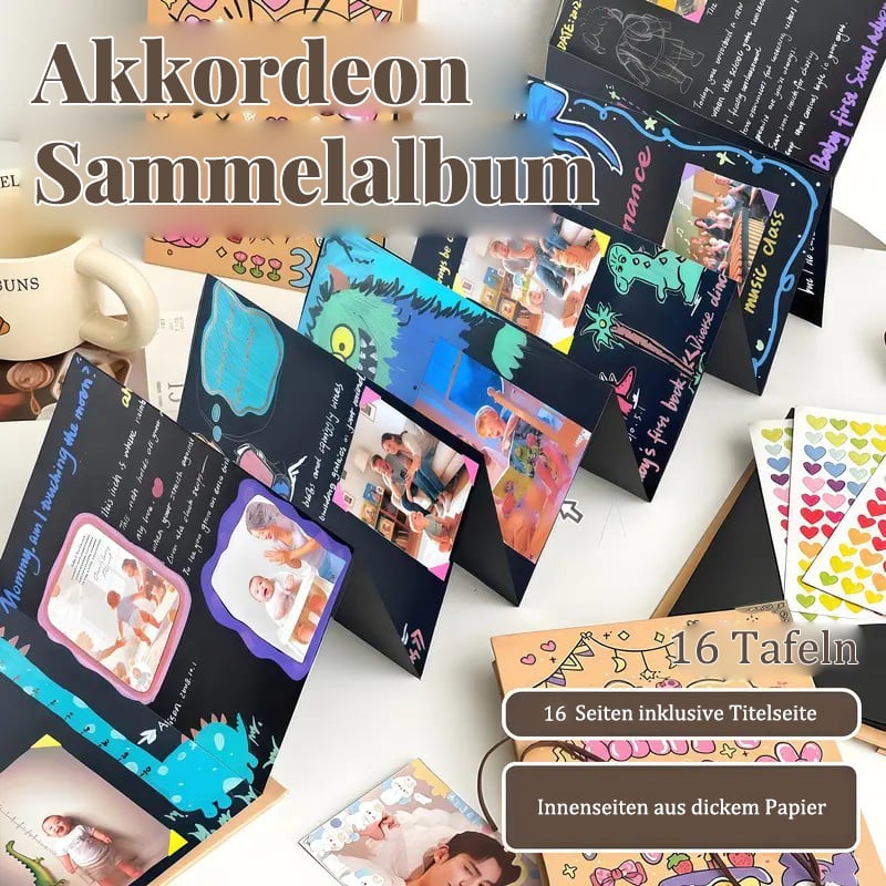 ✨Minnesbevararen: 230 cm hopfällbart scrapbookalbum 📚