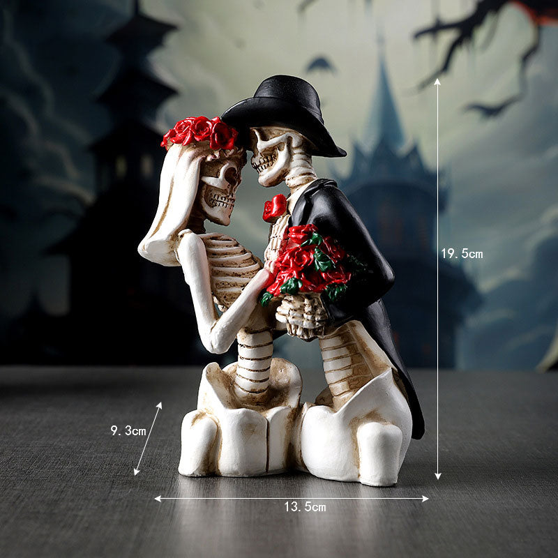 Halloween-Ornament,Ljusstakar I Harts🎃💀