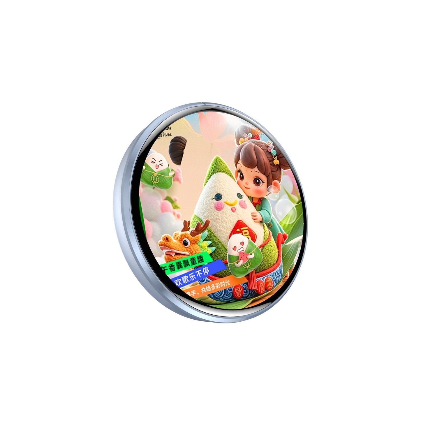 📱 Pixel Touch Digital Badge Screen – 📸 500 mAh lättviktig foto-/video-/GIF-pin
