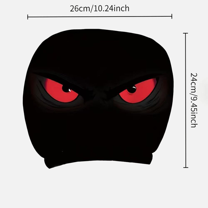 Funny Face Printed Headrest Cover – Car Interior Accessory