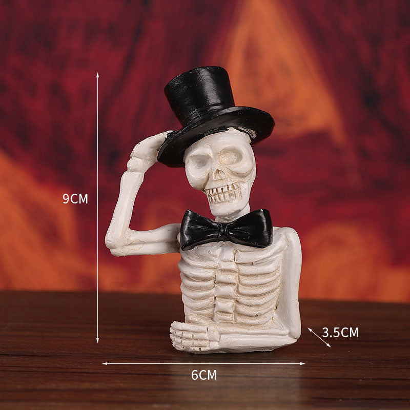 Halloween-Ornament,Ljusstakar I Harts🎃💀