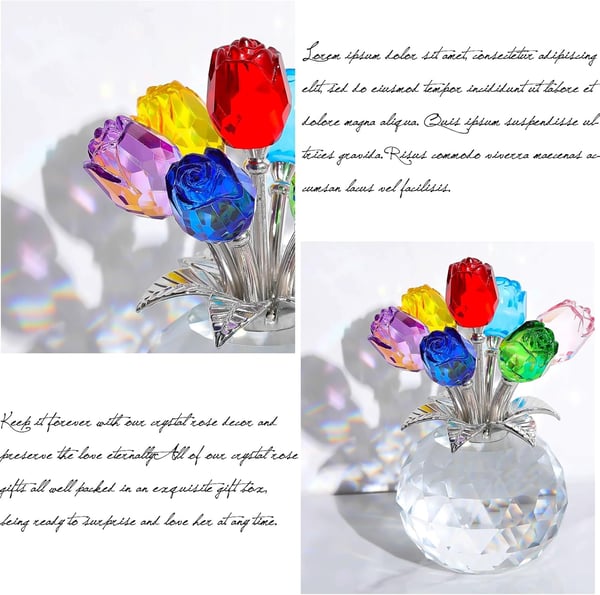 🌈✨ Kristallrosblommor - Kreativ heminredning ✨🌈