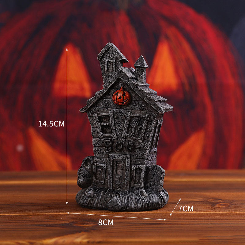 Halloween-Ornament,Ljusstakar I Harts🎃💀