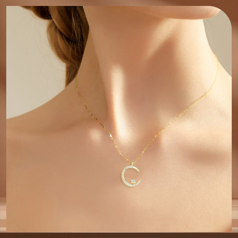 🎁 KÖP 1 FÅ 1 GRATIS! 🌙✨ Bright Night: Moon Star Necklace – Glow-in-the-Dark Elegance with Celestial Charm 💫🌌