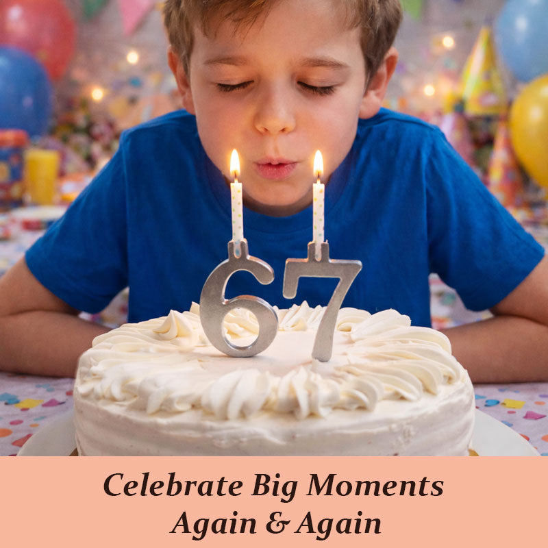 Digital födelsedagstårta ljuslykta set