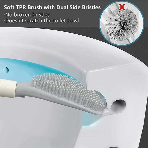Perforationsfreie hydraulische Toilettenbürste mit langem Stiel