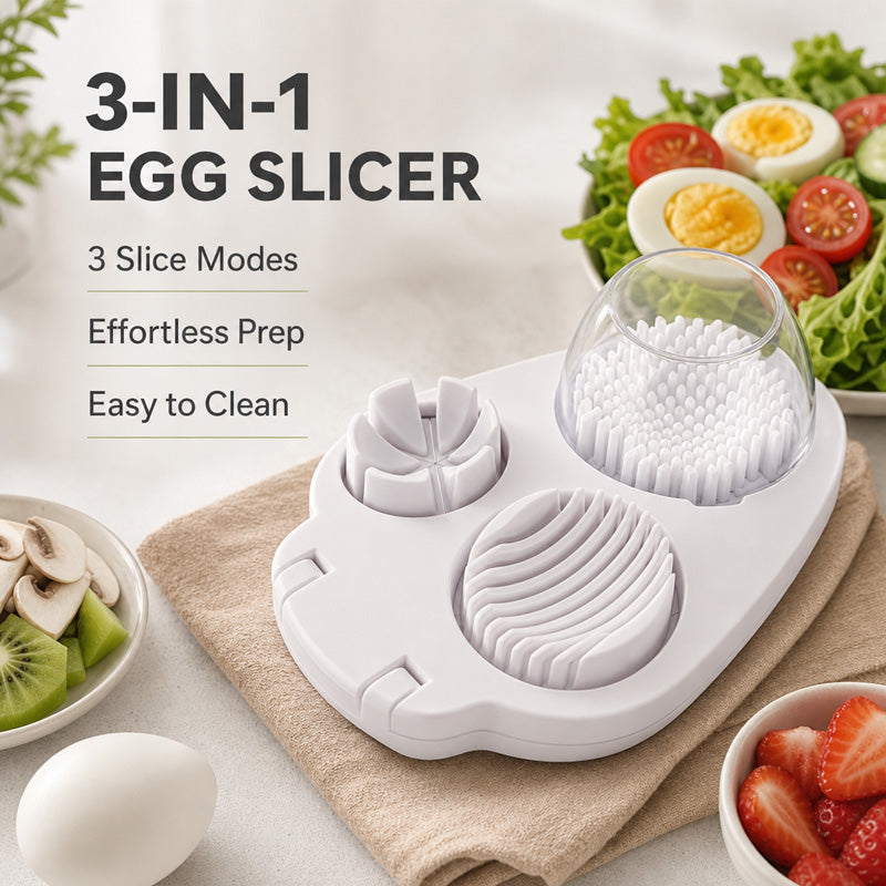3-i-1 multifunktionell äggskärare och tärnare – perfekt för sallader och garneringar 🥚🔪