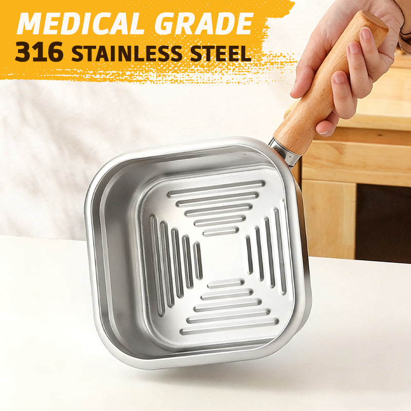 Fyrkantig Fritös I Rostfritt Stål