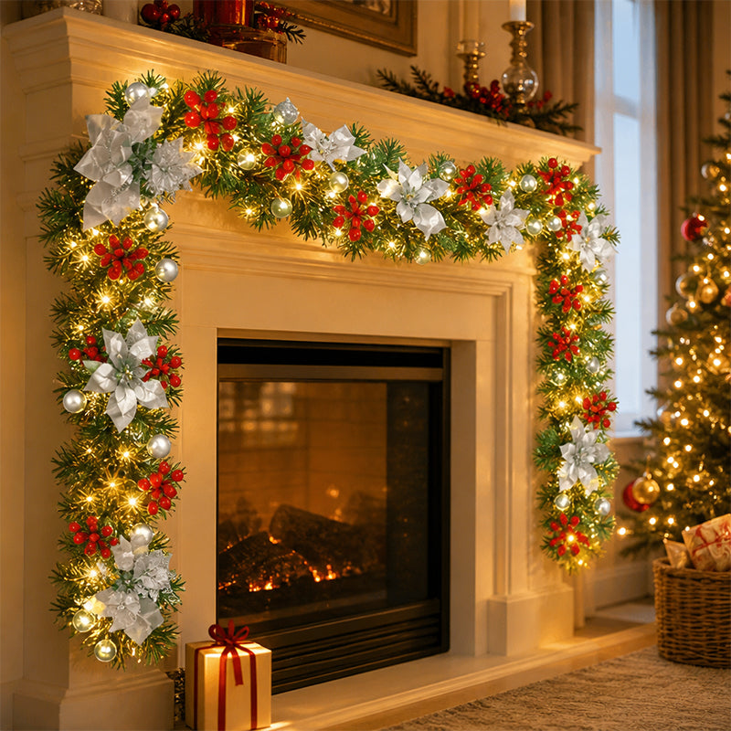 🎄 Christmas wreath made of pine needles for the door, the mantelpiece, and as a Christmas decoration for your home