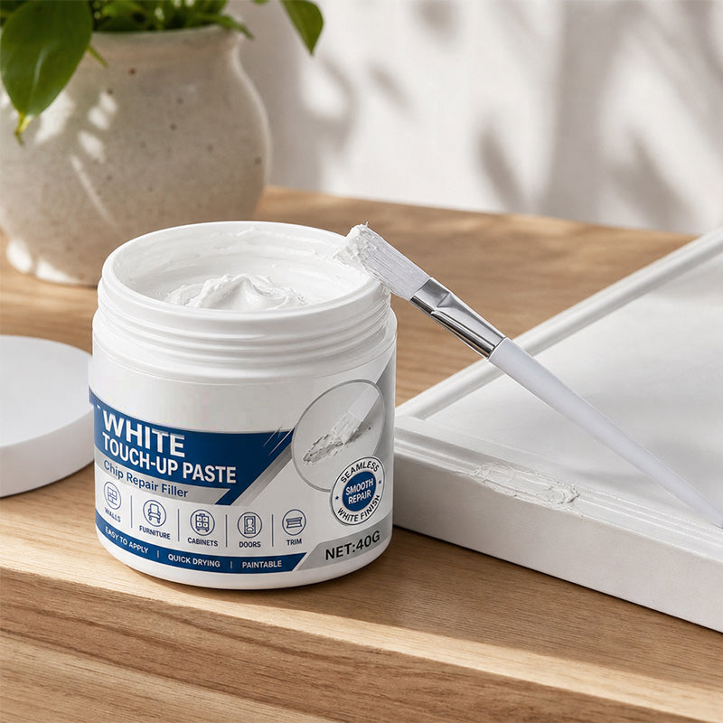 White Furniture Touch-Up Paste with Brush