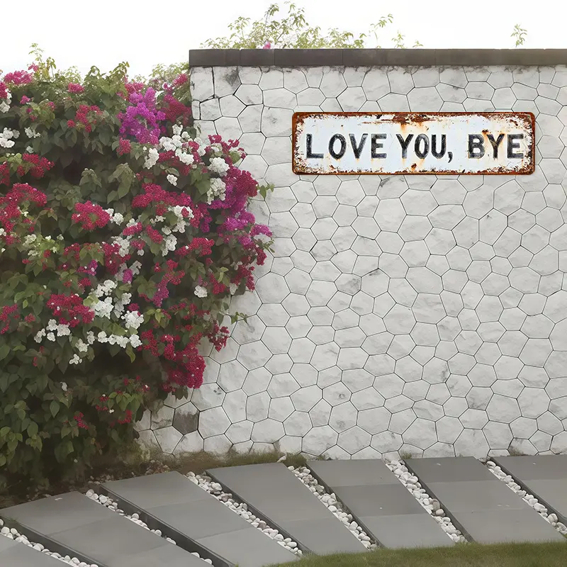 ❤️ LOVE YOU, BYE – Vintage metallskylt för vägg