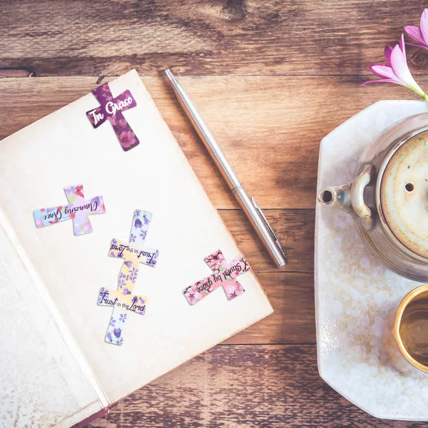 📖magnetiska korsbokmärken - perfekt present för bibelstudier, lärare och studenter 🌸✝️