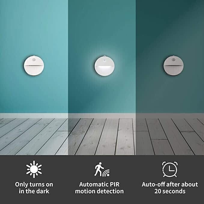 💡 USB-rechargeable LED night light with motion sensor – 5 modes for hallway, stairs and bedroom