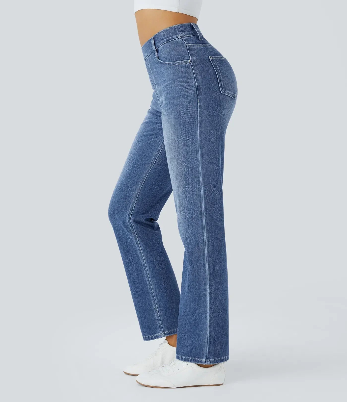 Elastische und bequeme Hose mit hoher Taille
