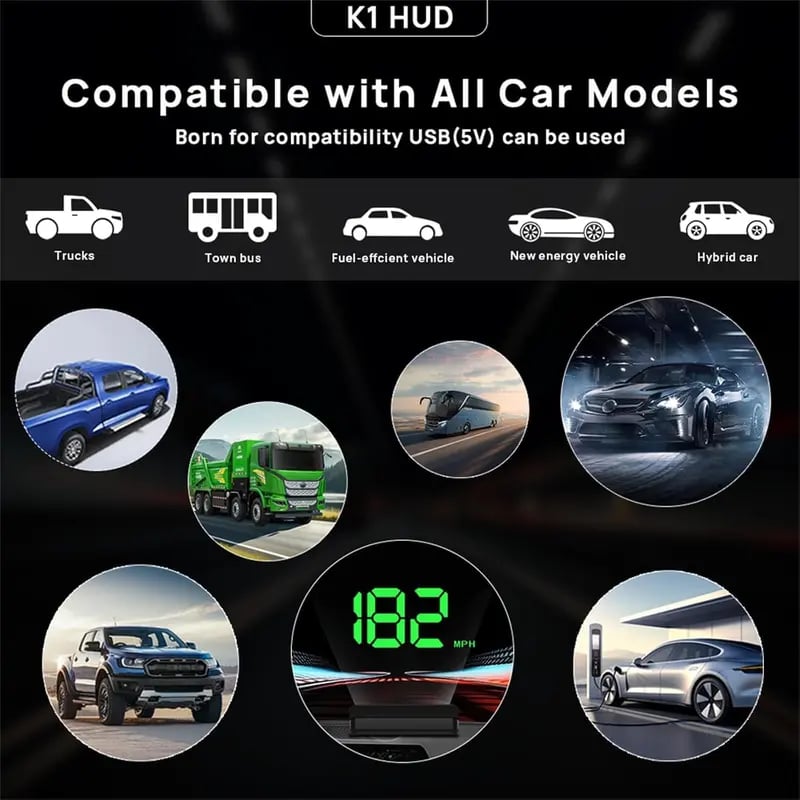 🔥🔥Head Up Display Bil GPS Digital hastighetsmätare