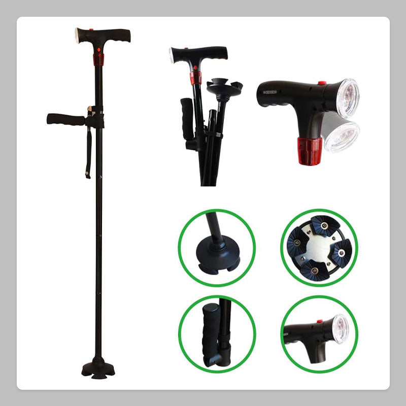 Alarm-LED-Doppelhandgriff-Seniorenstock