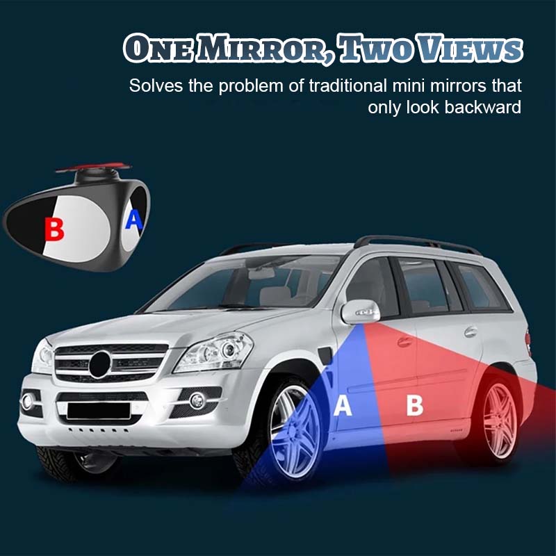 Dubbelvy-spegel för döda vinkeln i bilen