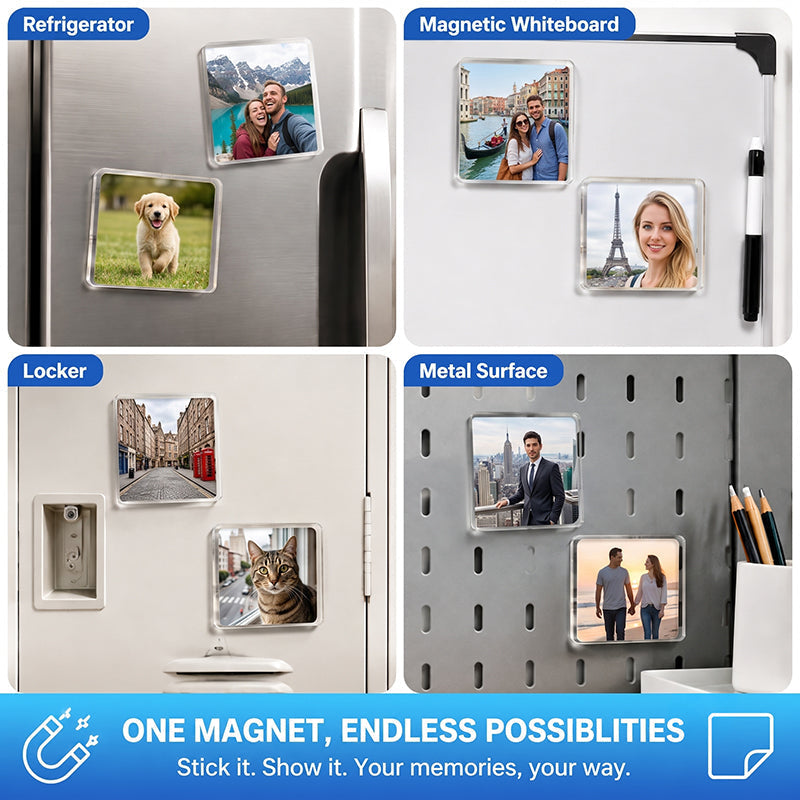 🧲 Bastelset zum Selbermachen: Magnetische Kühlschrankmagnete aus klarem Acryl
