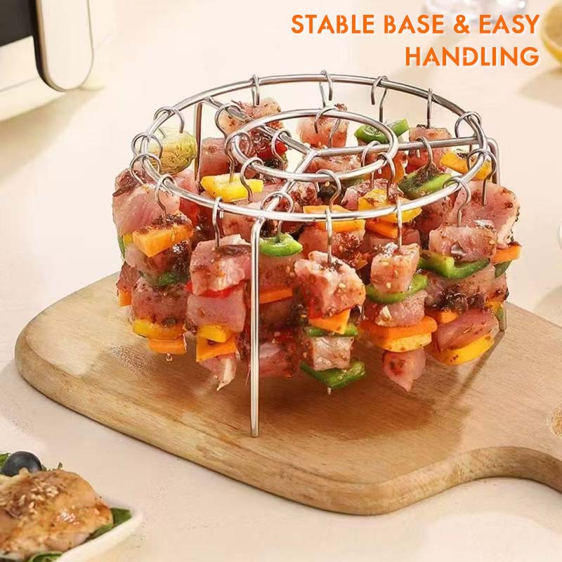 🔥 Air Fryer Skewer Rack | 360 ° jämn matlagning, krispig och saftig! 🍢