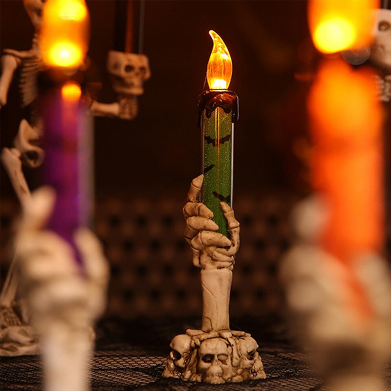 LED candle decoration shaped like a ghost hand for Halloween