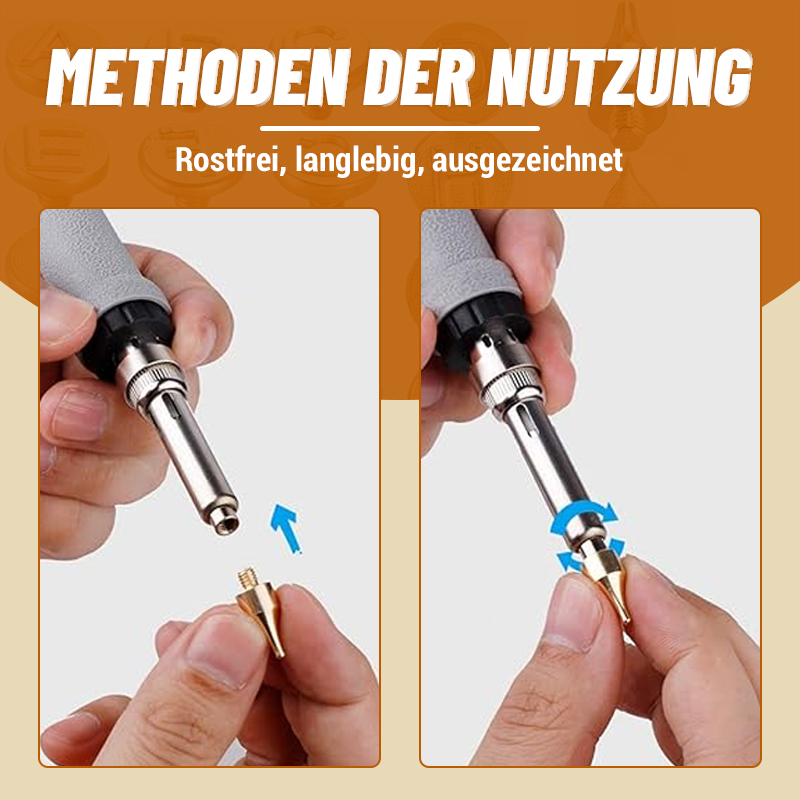 DIY Holz/Leder Brennset + 26 Buchstaben Kupferform