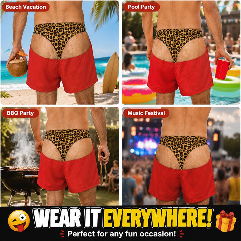 🩳 Strandshorts för män med leopardmönster