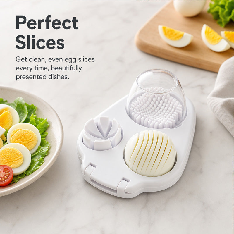 3-i-1 multifunktionell äggskärare och tärnare – perfekt för sallader och garneringar 🥚🔪