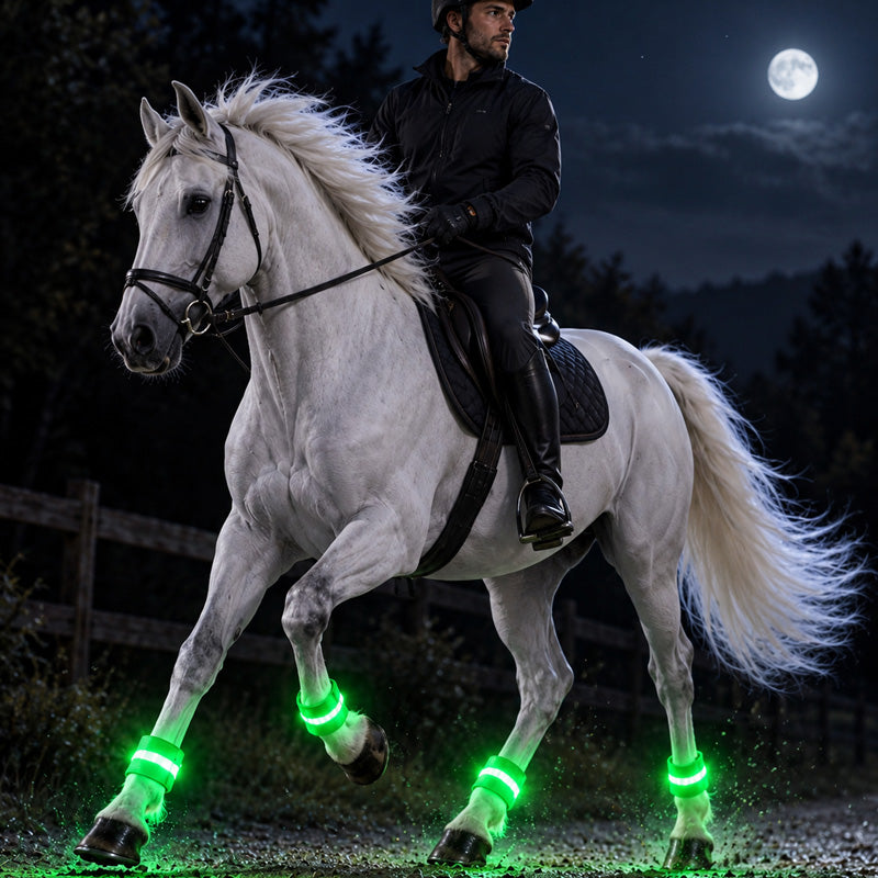 🐎✨ Light-Up Horse Riding Set – Be Seen After Dark on Evening Rides!