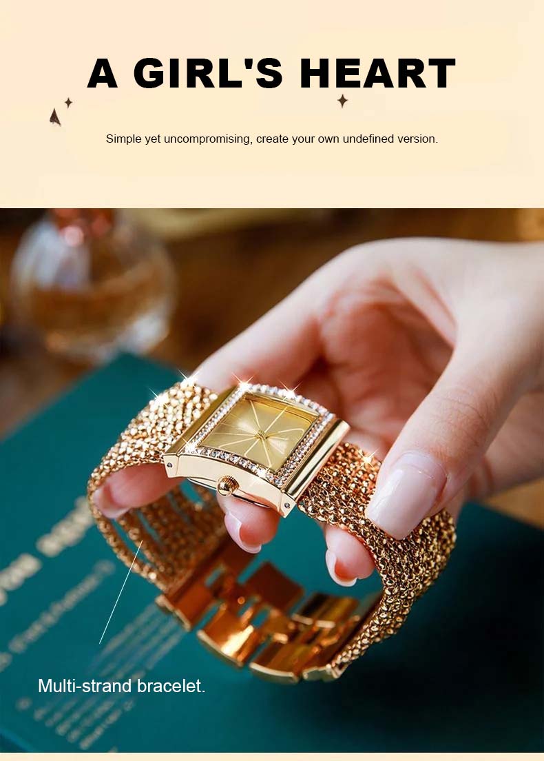 Damklocka med diamantinfattad kvarts