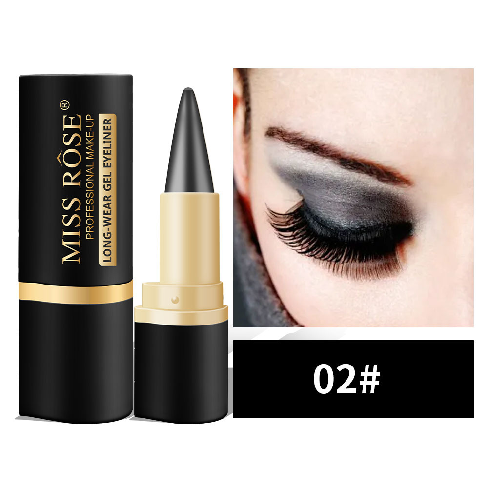 Naturlig svart, långvarig gel-eyeliner, vattentät, naturlig formula, säker och ofarlig, mild och lätt att ta bort.