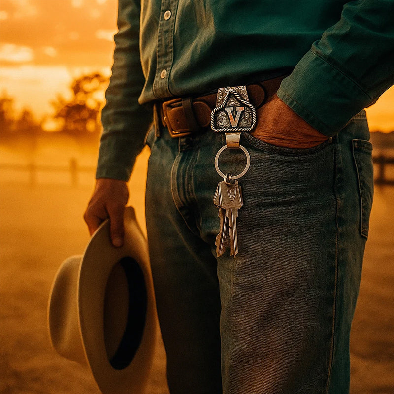 Western Initial Nyckelklämma