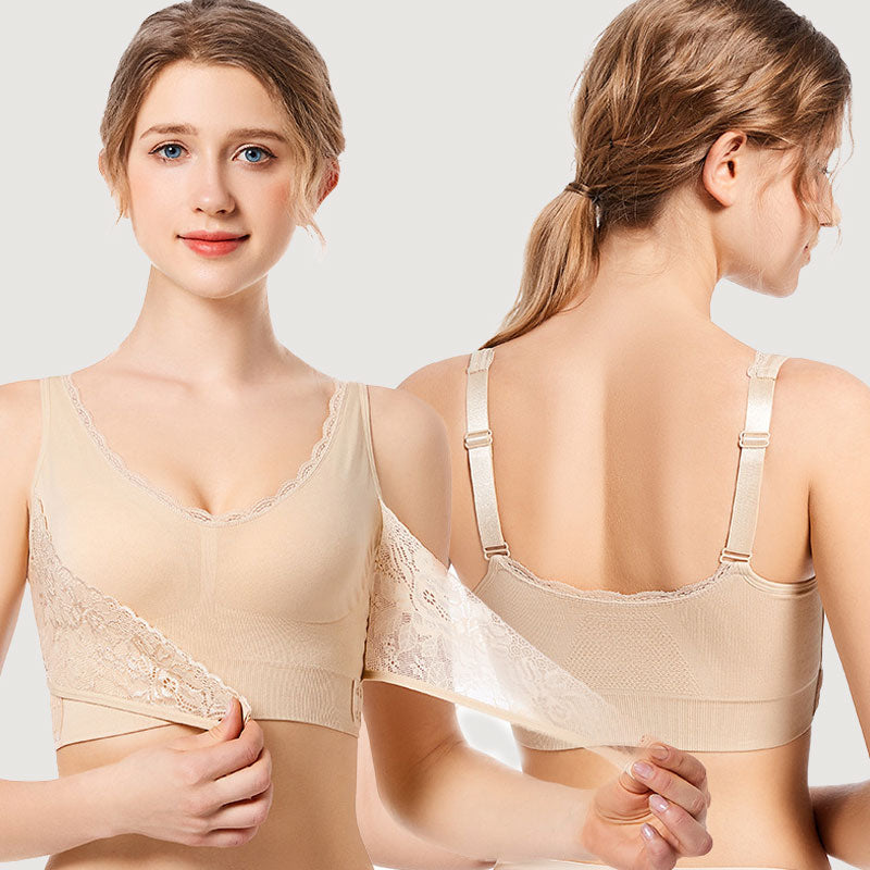 Sport-bh med spetsrygg - Tredelat set