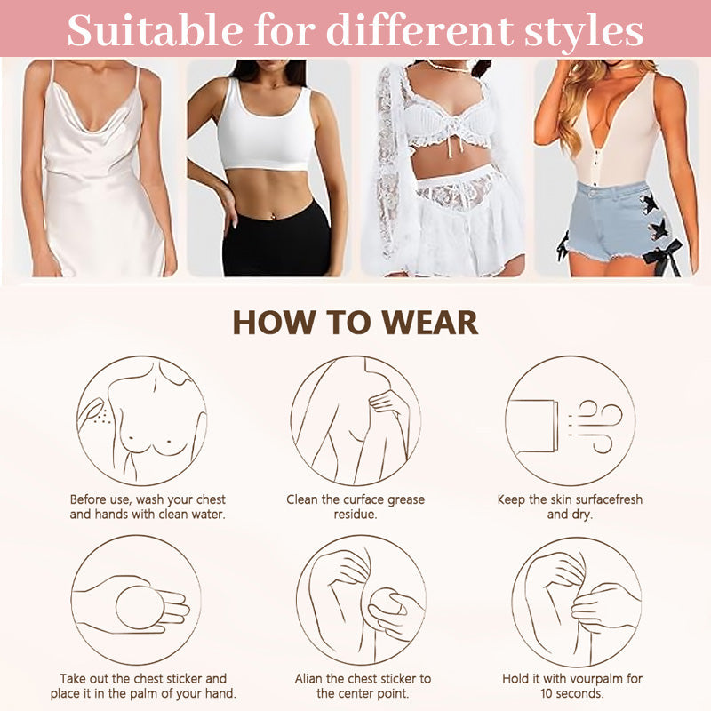 Ren silikon, tunn bröstklistermärke