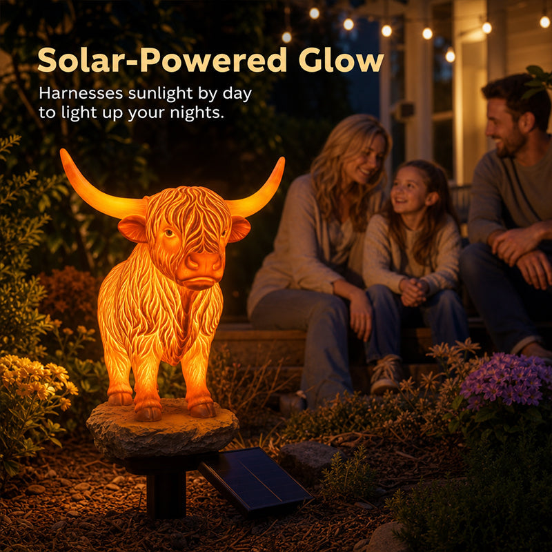 💡🐮 Solar Highland Cow Light